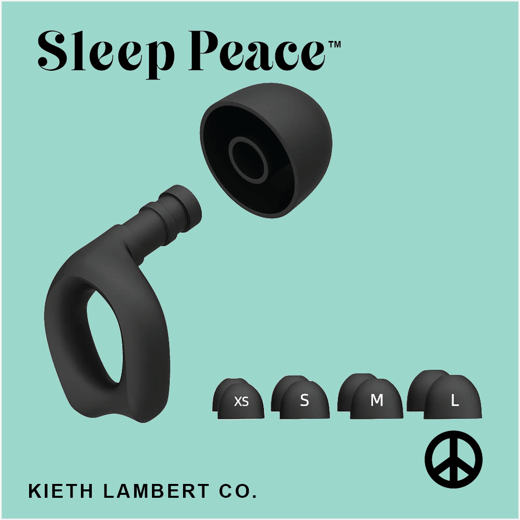 Sleep Peace™ Silicone Earplugs for Sleeping, Work, Study,Concerts, Swimming, Travel, Snoring /Black