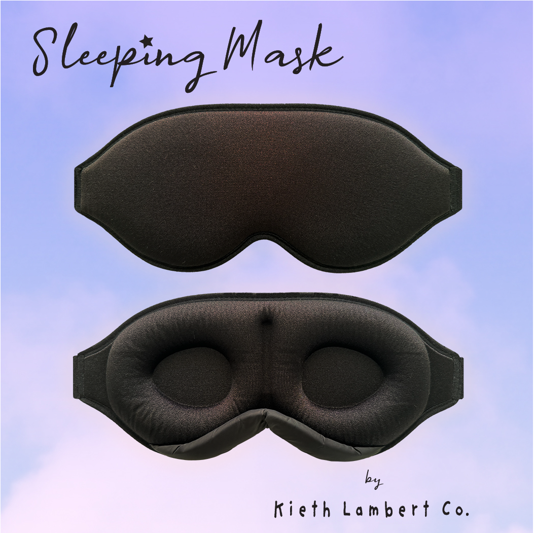 Sleep Eye Mask for Deep Sleep - Blocks 99.9% Light - Memory 3D Foam Blackout Sleep Mask for Optimal Comfort - Perfect for Travel / Black