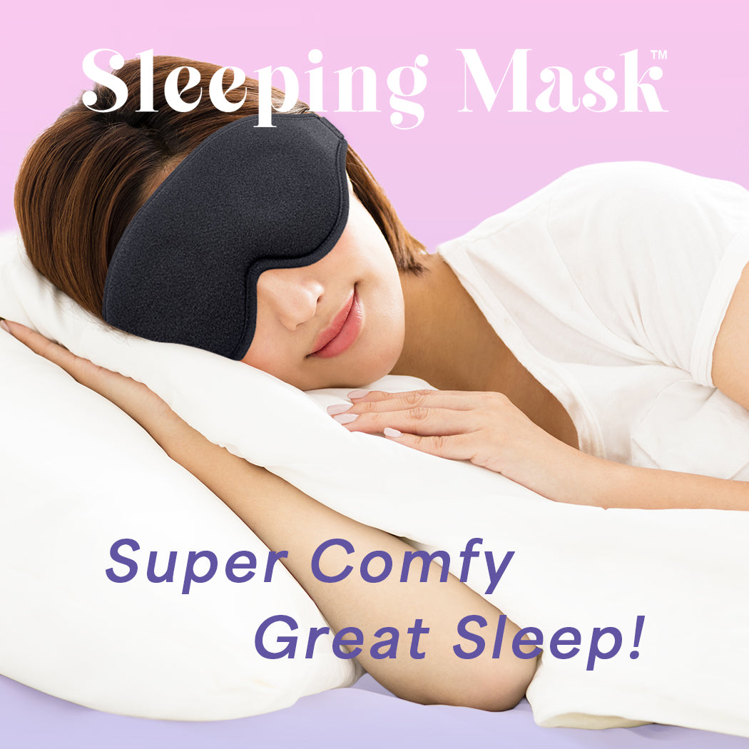 Sleep Sanctuary Kit™ combines Sleeping Mask™ 99.9% Blackout + Sleep Peace™ Earplugs, Combats Light and Noise