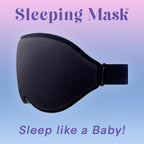 Sleep Sanctuary Kit™ combines Sleeping Mask™ 99.9% Blackout + Sleep Peace™ Earplugs, Combats Light and Noise