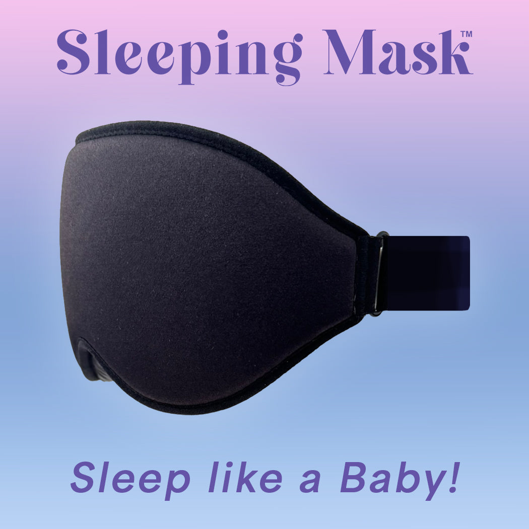 Sleep Sanctuary Kit™ combines Sleeping Mask™ 99.9% Blackout + Sleep Peace™ Earplugs, Combats Light and Noise