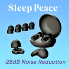 Sleep Sanctuary Kit™ combines Sleeping Mask™ 99.9% Blackout + Sleep Peace™ Earplugs, Combats Light and Noise