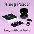 Sleep Peace™ Silicone Earplugs for Sleeping, Work, Study,Concerts, Swimming, Travel, Snoring /Black