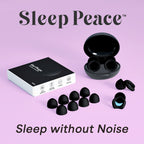 Sleep Sanctuary Kit™ combines Sleeping Mask™ 99.9% Blackout + Sleep Peace™ Earplugs, Combats Light and Noise