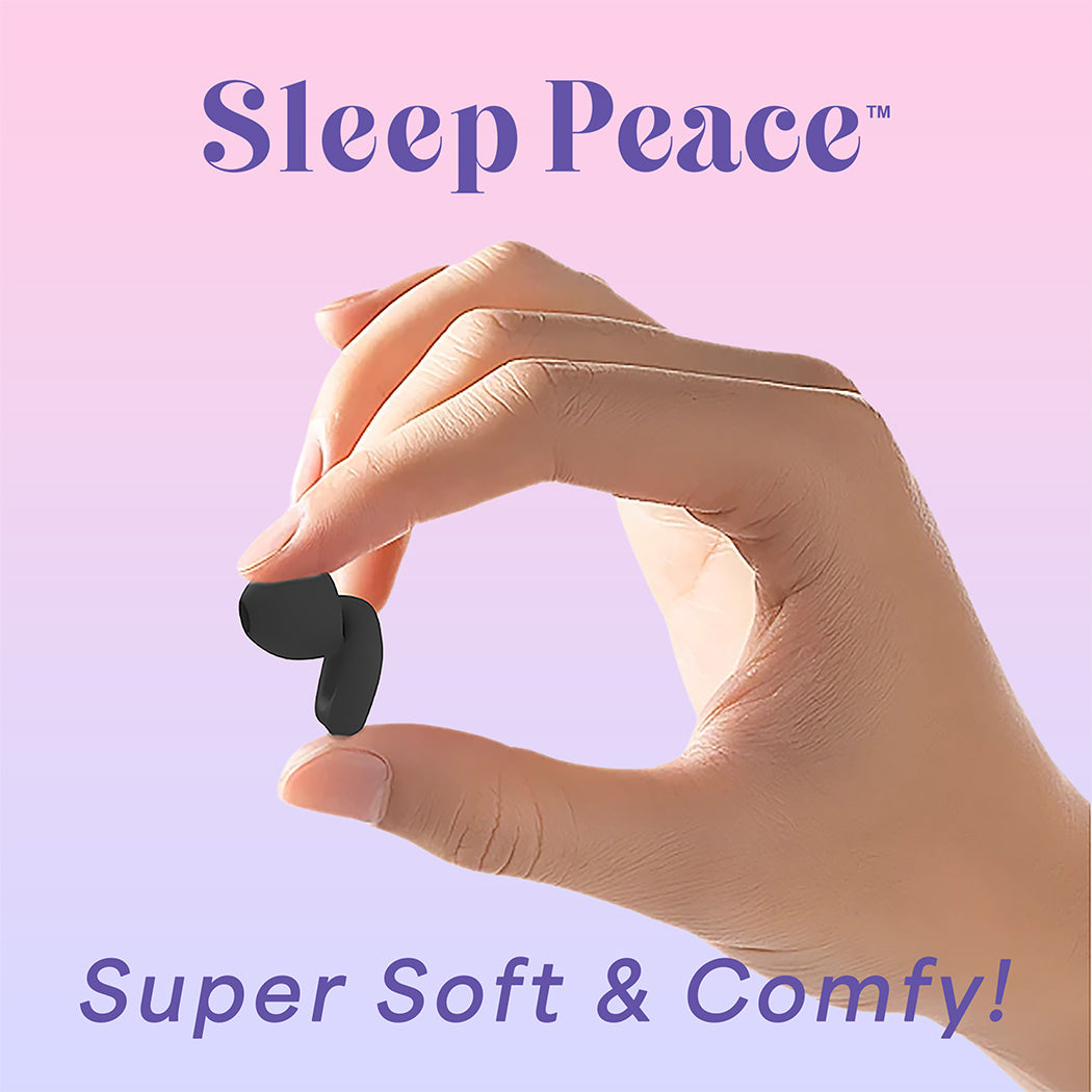 Sleep Sanctuary Kit™ combines Sleeping Mask™ 99.9% Blackout + Sleep Peace™ Earplugs, Combats Light and Noise
