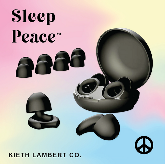 Sleep Peace™ Silicone Earplugs for Sleeping, Work, Study,Concerts, Swimming, Travel, Snoring /Black