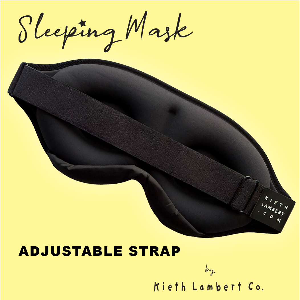 Sleep Eye Mask for Deep Sleep - Blocks 99.9% Light - Memory 3D Foam Blackout Sleep Mask for Optimal Comfort - Perfect for Travel / Black