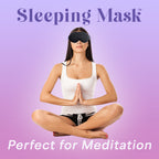 Sleep Sanctuary Kit™ combines Sleeping Mask™ 99.9% Blackout + Sleep Peace™ Earplugs, Combats Light and Noise