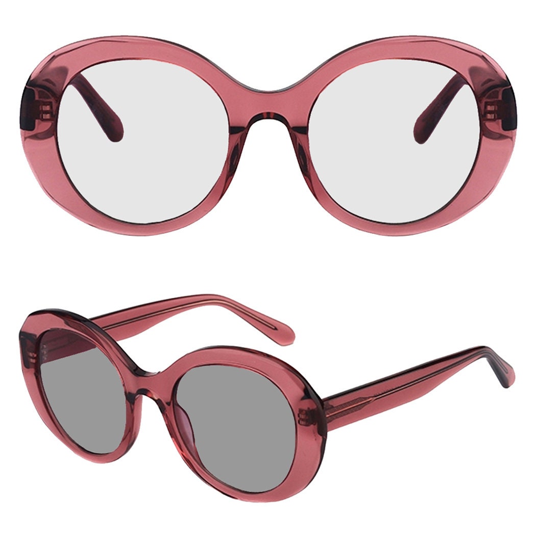 Black Round Blue Light Optical Fashion Glasses with Light Changing Sun Lenses /Style 8046