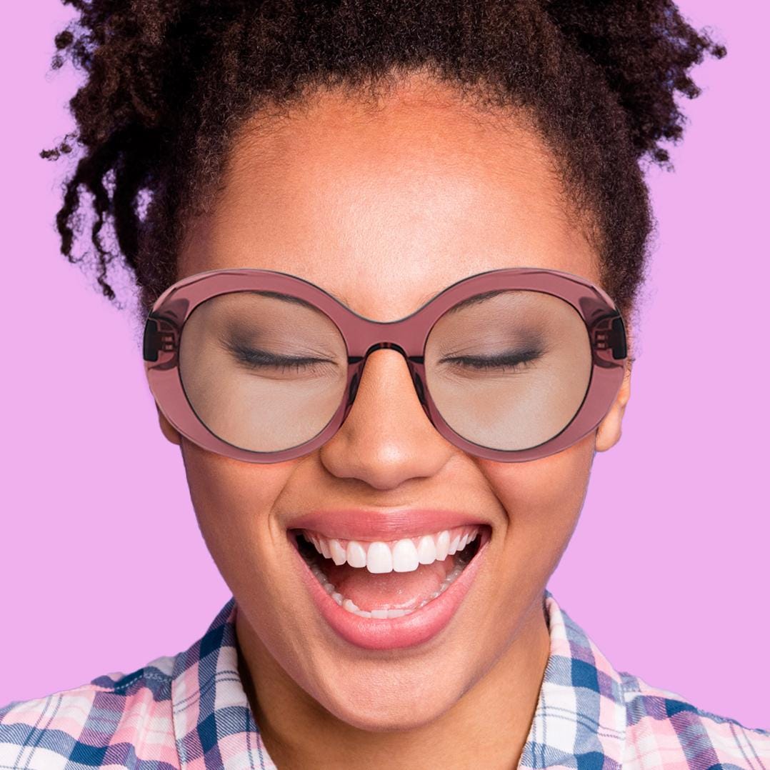 Black Round Blue Light Optical Fashion Glasses with Light Changing Sun Lenses /Style 8046