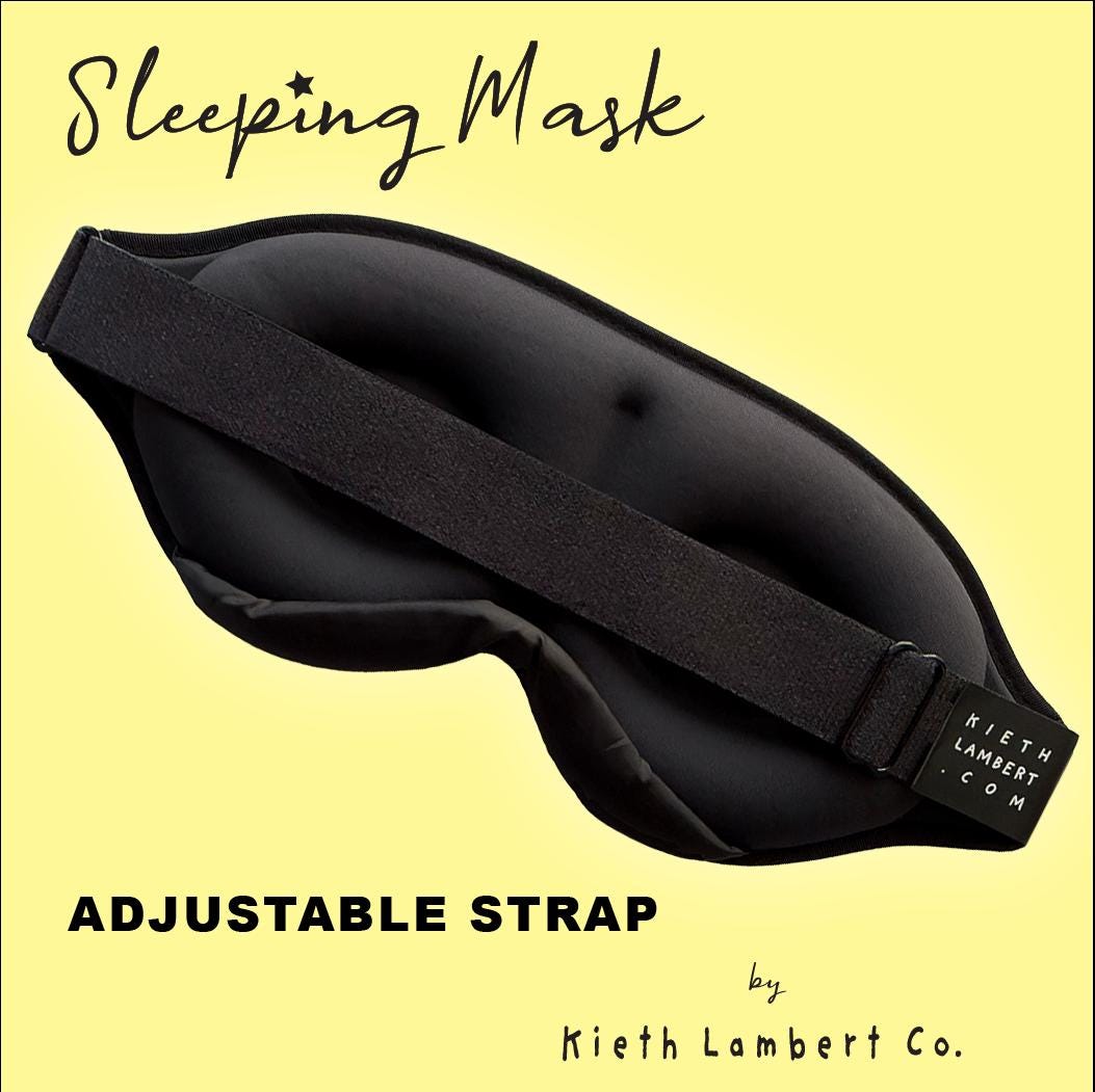 3D Memory Foam Sleep Mask – 99.9% Blackout Eye Mask for Sleeping & Travel, Adjustable, Light-Blocking