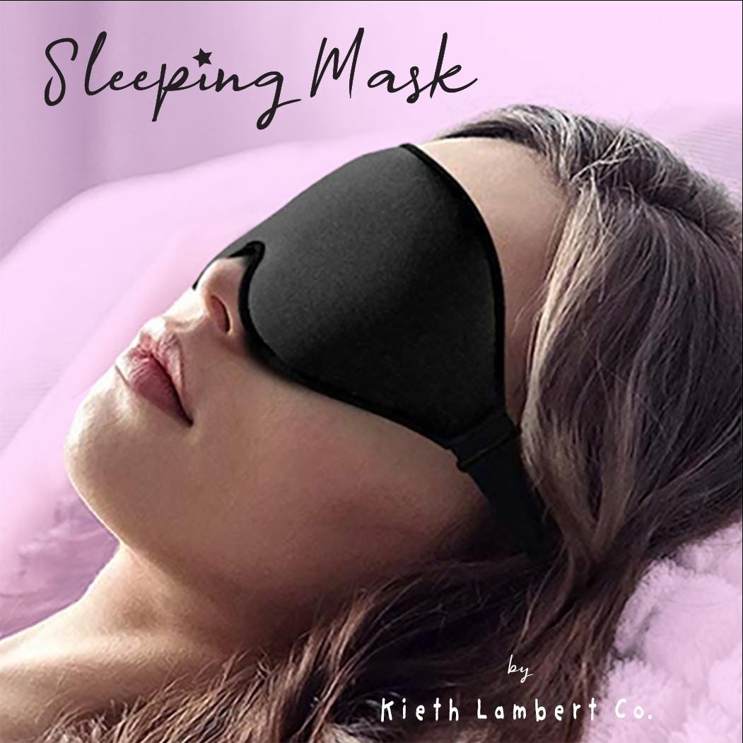 3D Memory Foam Sleep Mask – 99.9% Blackout Eye Mask for Sleeping & Travel, Adjustable, Light-Blocking