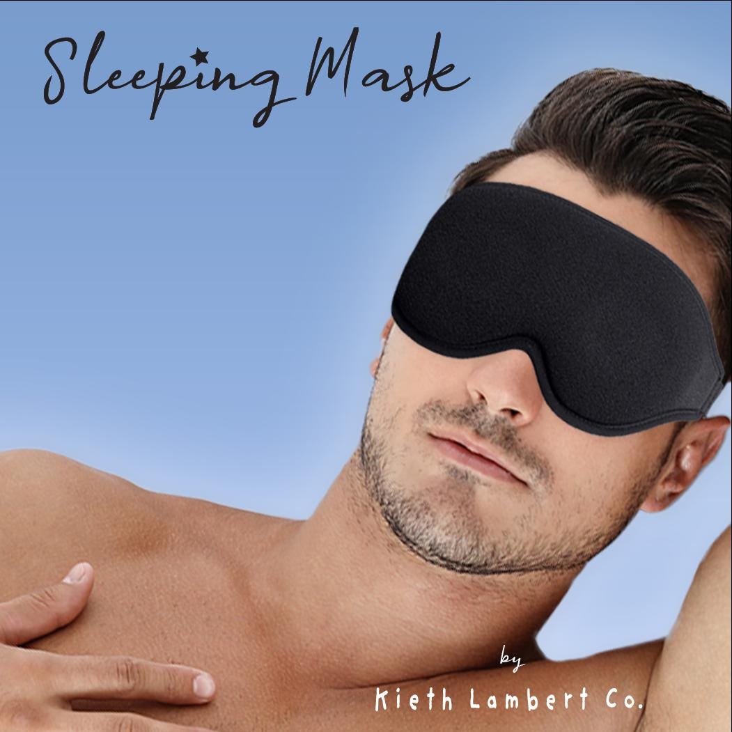3D Memory Foam Sleep Mask – 99.9% Blackout Eye Mask for Sleeping & Travel, Adjustable, Light-Blocking