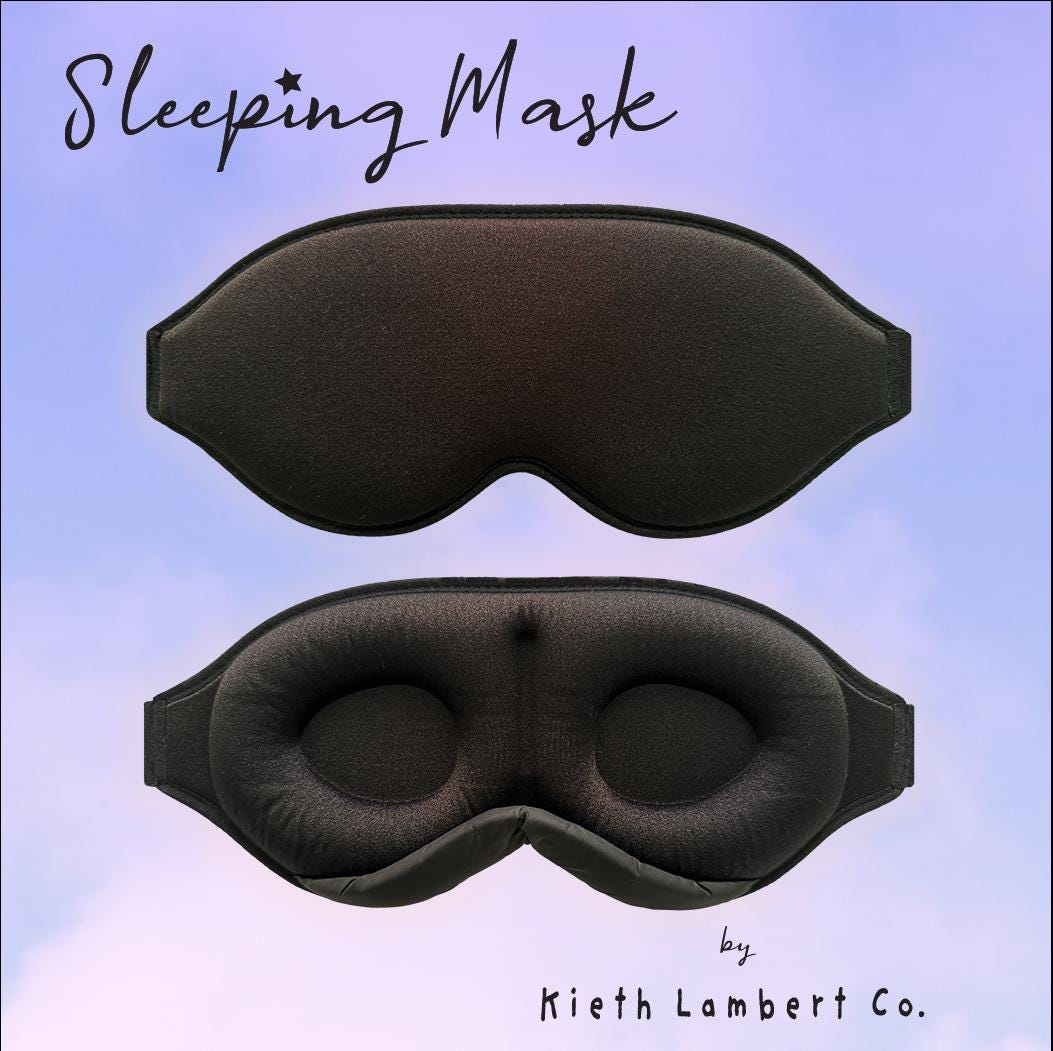 3D Memory Foam Sleep Mask – 99.9% Blackout Eye Mask for Sleeping & Travel, Adjustable, Light-Blocking