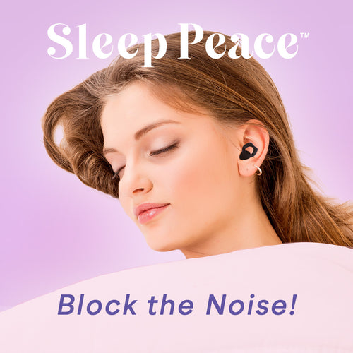Sleep Peace™ Silicone Earplugs for Sleeping, Work, Study,Concerts, Swimming, Travel, Snoring /Black
