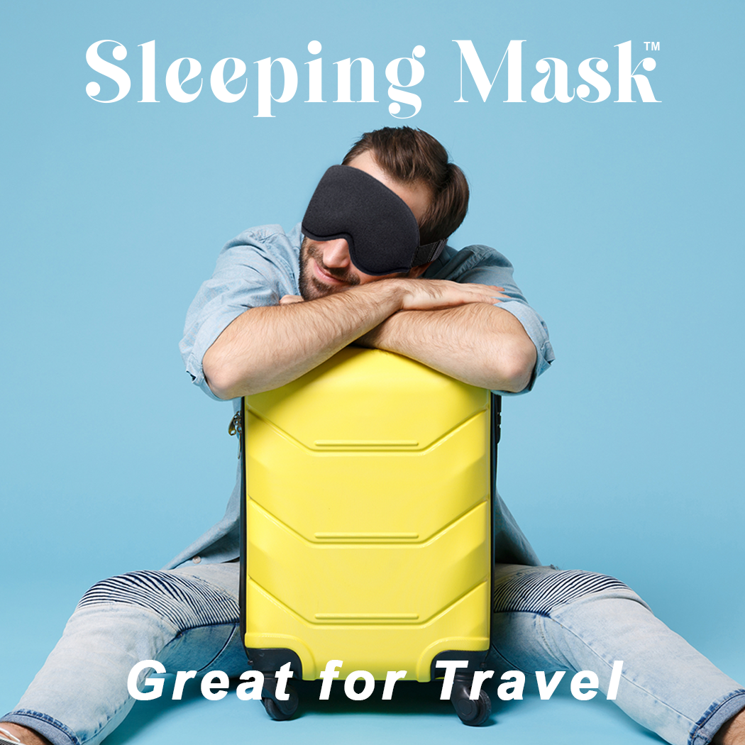 Sleep Sanctuary Kit™ combines Sleeping Mask™ 99.9% Blackout + Sleep Peace™ Earplugs, Combats Light and Noise