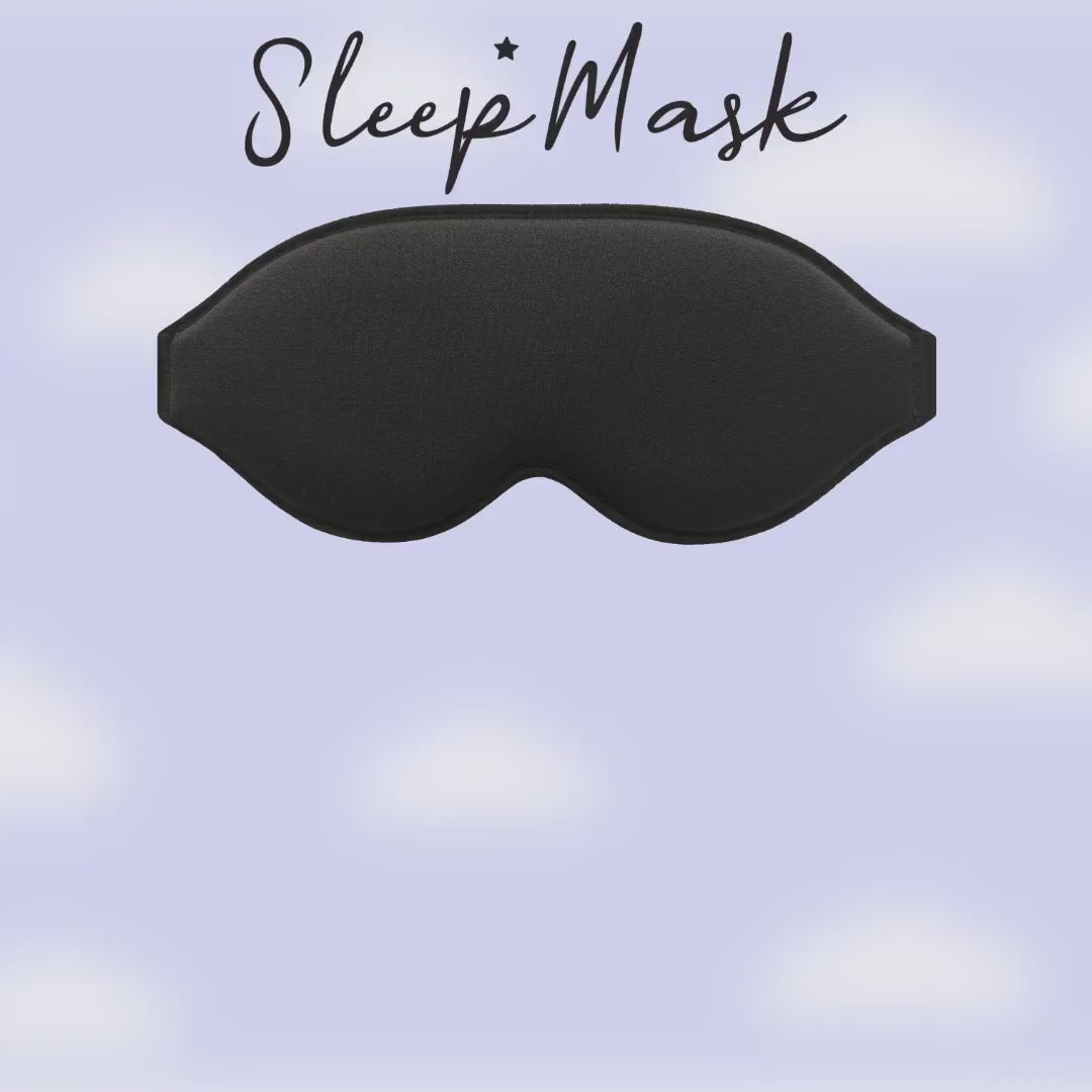 3D Memory Foam Sleep Mask – 99.9% Blackout Eye Mask for Sleeping & Travel, Adjustable, Light-Blocking