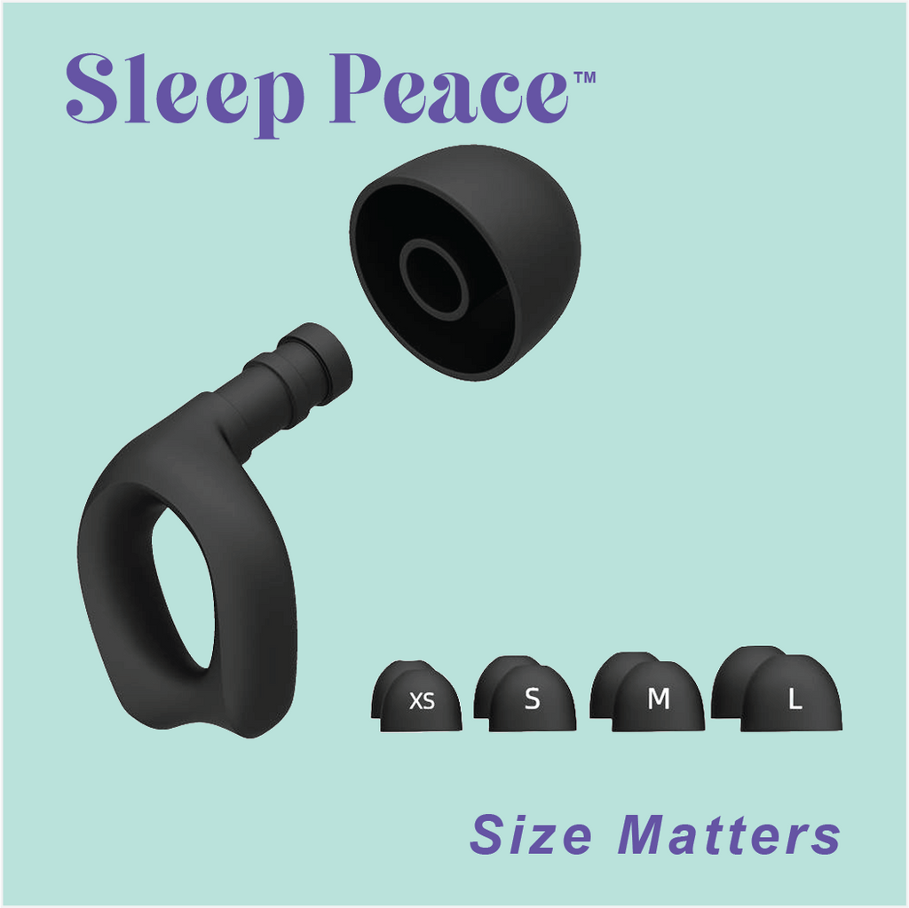 Sleep Sanctuary Kit™ combines Sleeping Mask™ 99.9% Blackout + Sleep Peace™ Earplugs, Combats Light and Noise